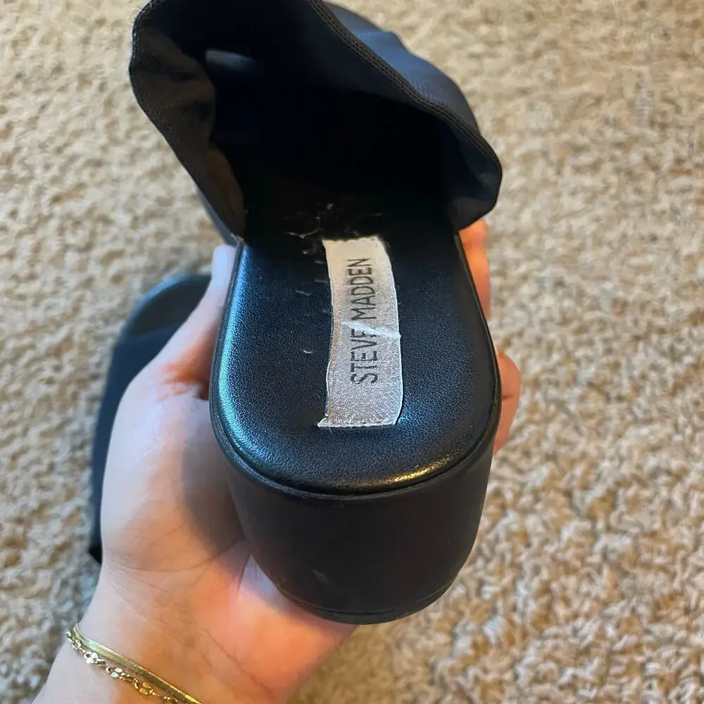 Steve Madden 90s Slinky Sandals Black sz 8 vintage 1990s y2k